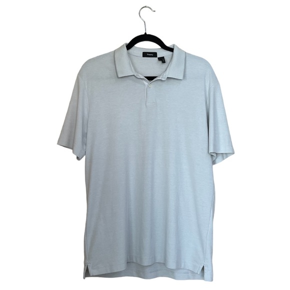Theory Other - Theory Men’s Short Sleeve Polo Shirt Off White Tan Men’s L